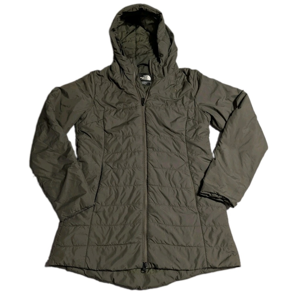 The North Face Harway Insulated Parka Womens L Green Hooded Jacket NF0A35BX
